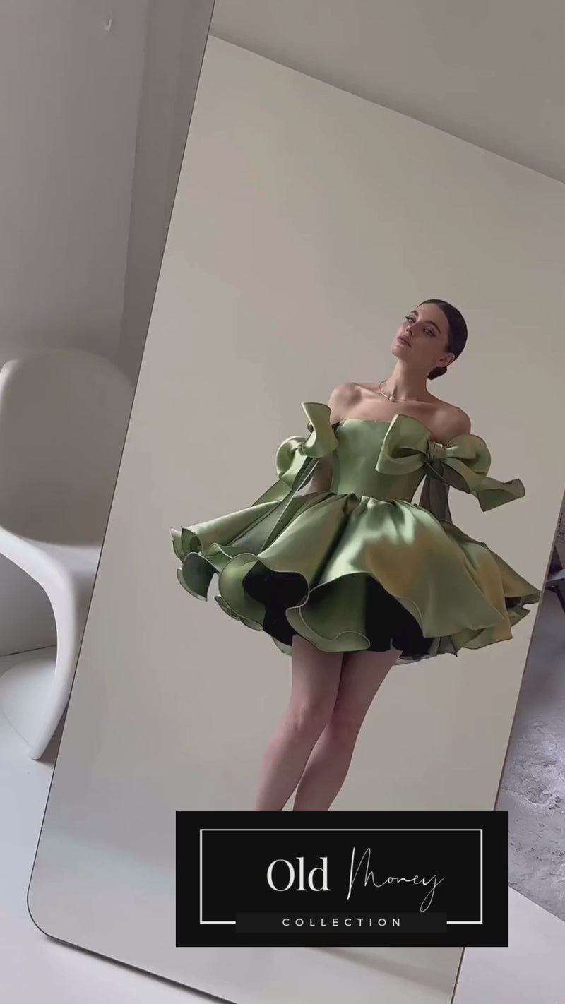 Woman wearing the Old Money Collection Couture Wekiva Mini Dress video