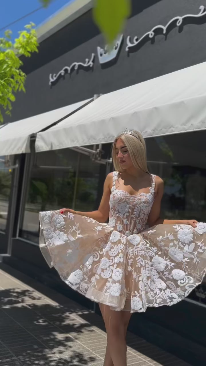 Woman wearing the Old Money Collection Maiden After Party Mini Dress