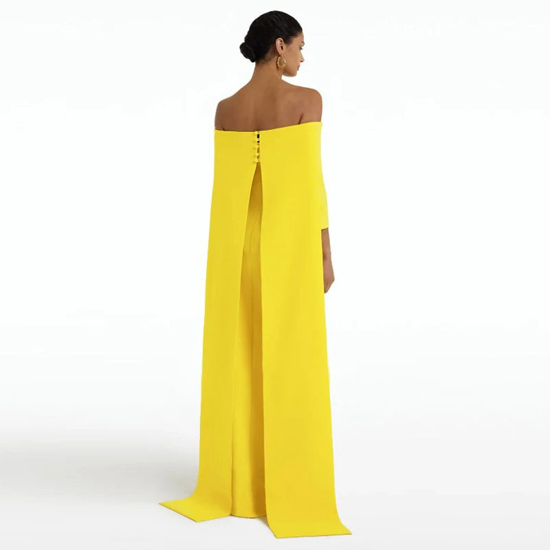 European Off The Shoulder Train Dress-And She Is Couture®